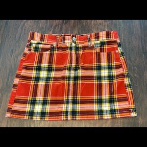 American Eagle plaid corduroy skirt